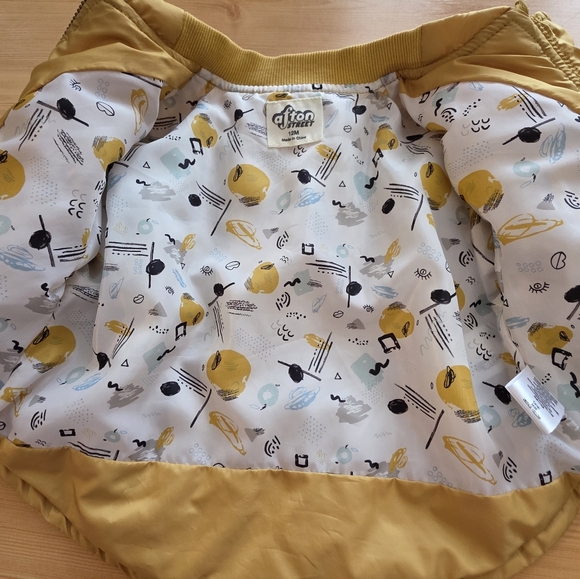 Afton Street Kids Mustard Puffer Jacket 12M - Picture 3 of 9